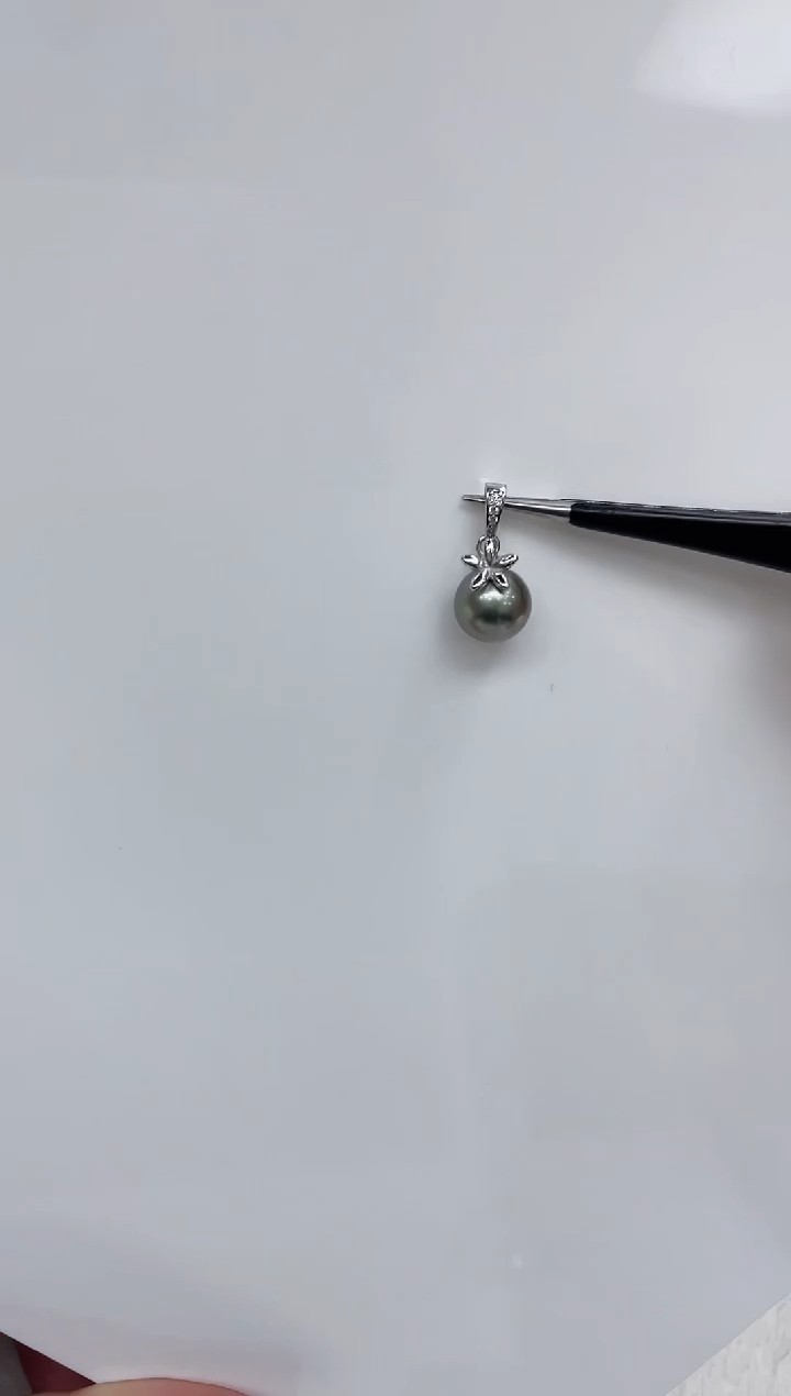 【闪购商品】海水珍珠吊坠(不含链)银S925镶嵌海水珍珠吊坠