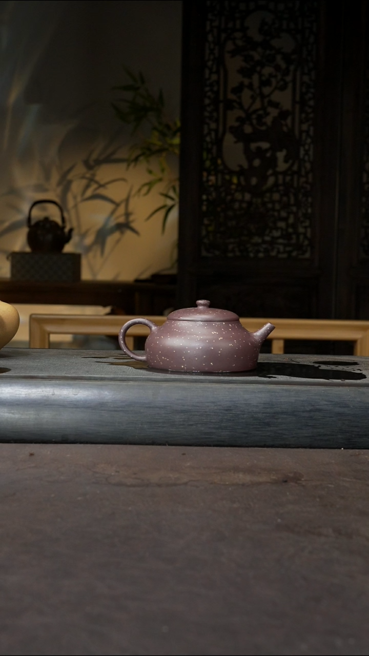茶壶紫砂02，静乐壶，紫泥，200cc