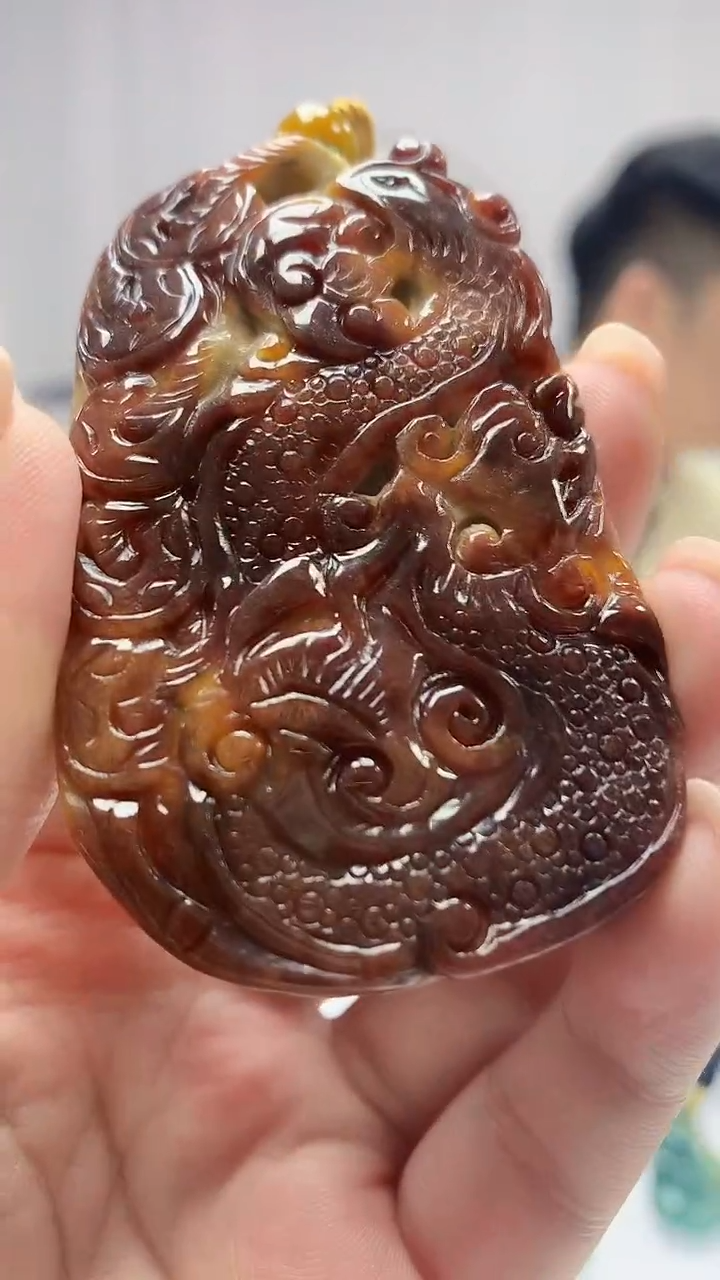 【闪购商品】定制翡翠未镶嵌5028ms-毛货挂件10