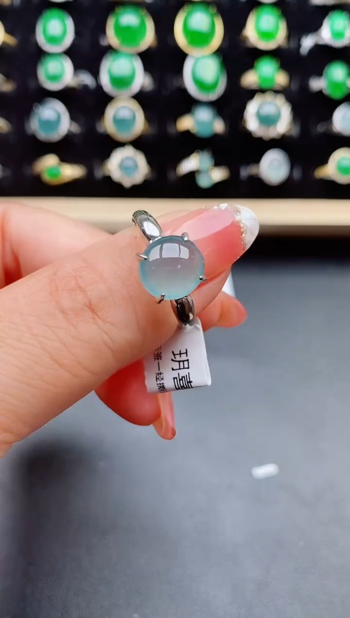 【闪购商品】翡翠戒指银S925镶嵌31212