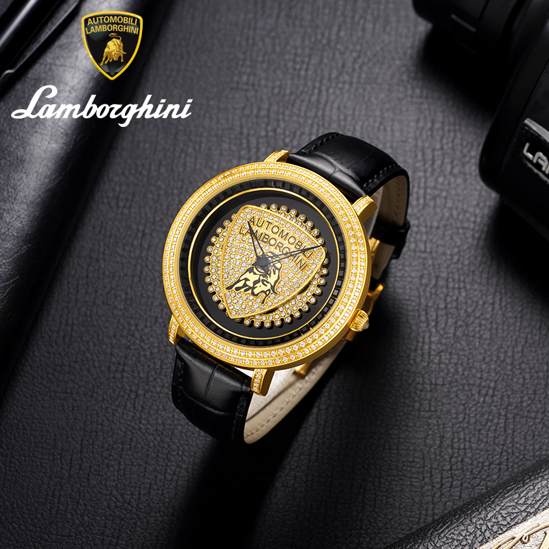 AutomobiliLamborghiniDS兰博基尼金色扭转乾坤腕表！