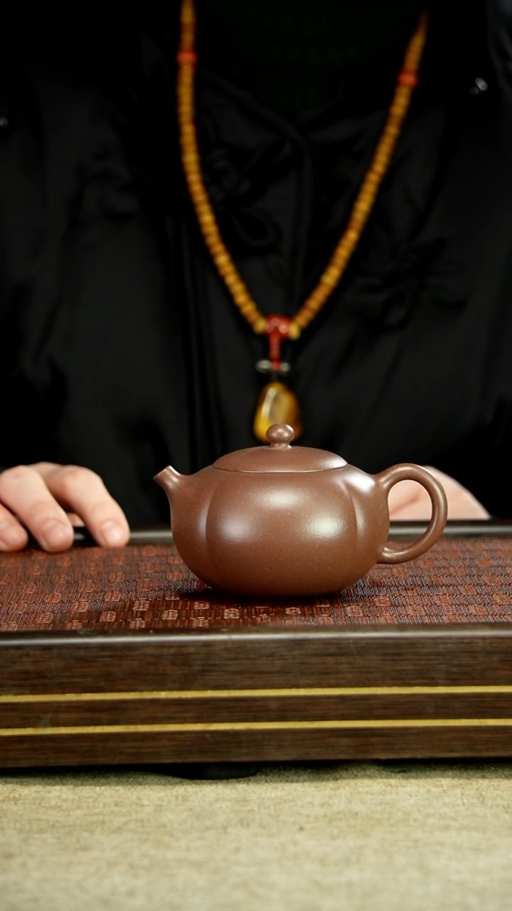 【闪购商品】紫砂茶壶筋纹器 柿柿如意