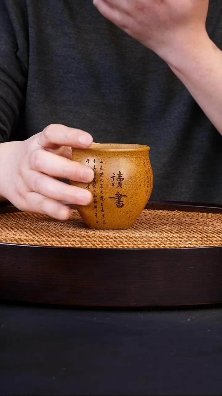 茶杯紫砂v宜兴原矿全手工紫砂杯