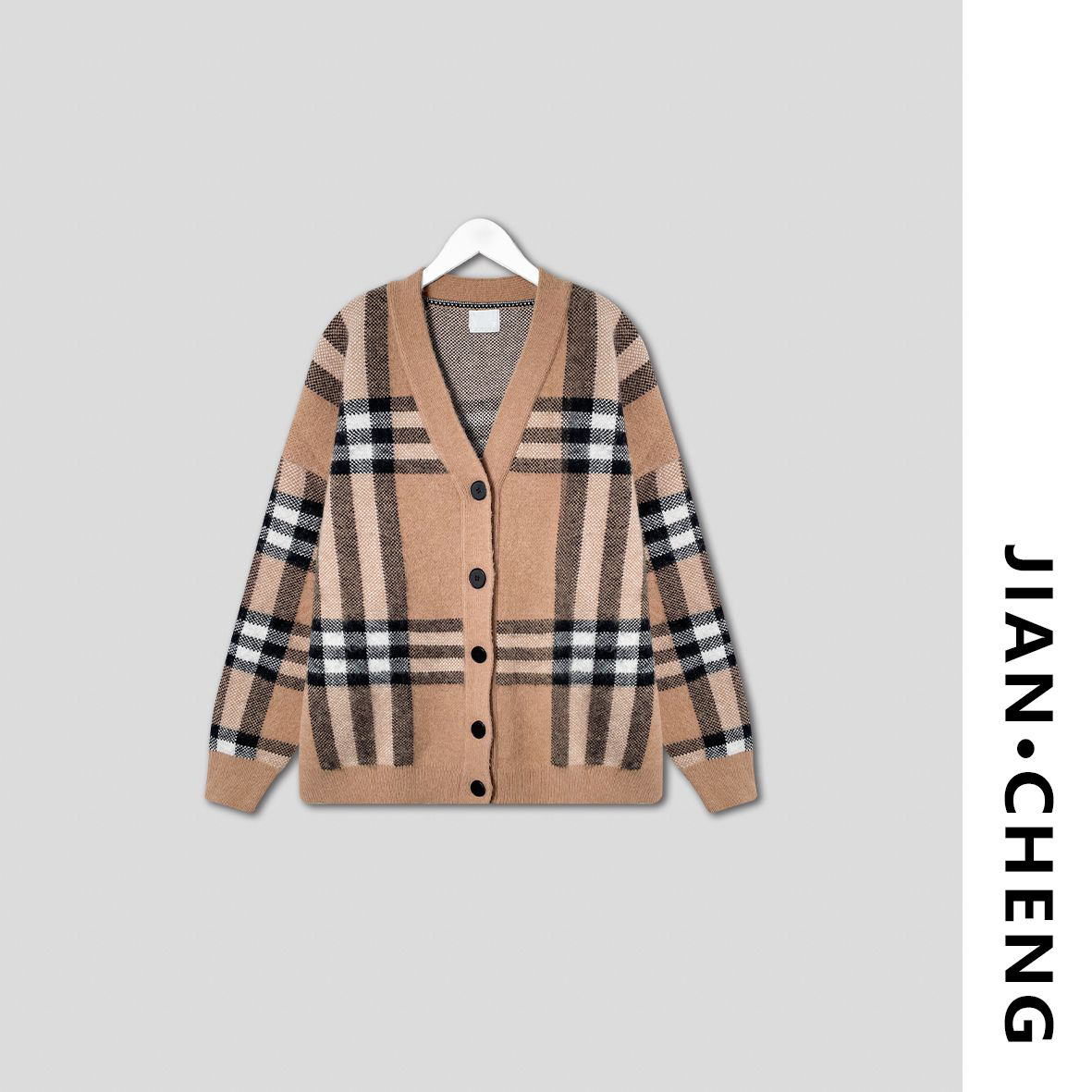 【简柽】撞色拼接针织开衫D512-20213