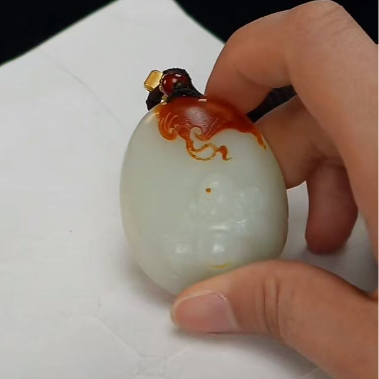 和田玉/ 弥勒玉雕吊坠