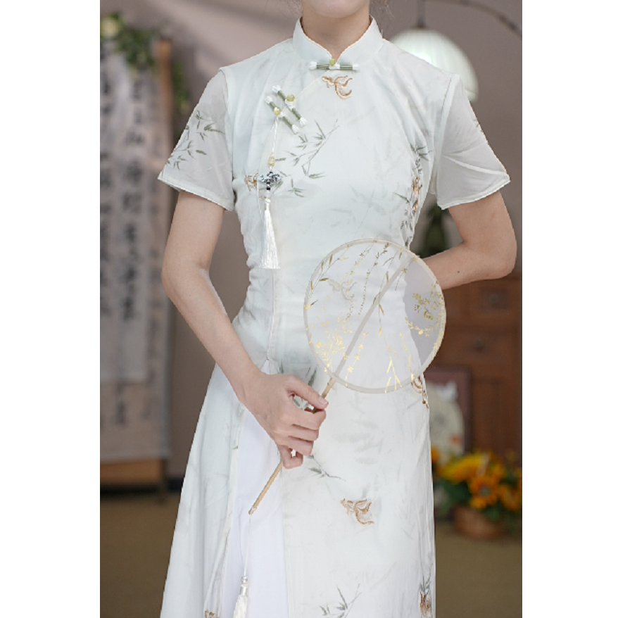 揽风华【白筠】温柔飘逸国风新中式旗袍日常5557
