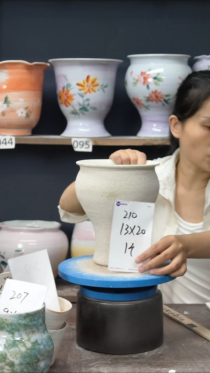 景德镇花盆默认微瑕210