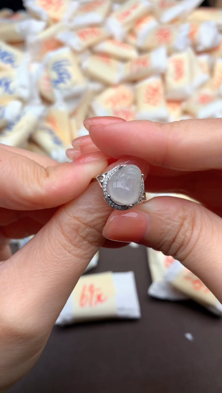 翡翠挂件银S925镶嵌一