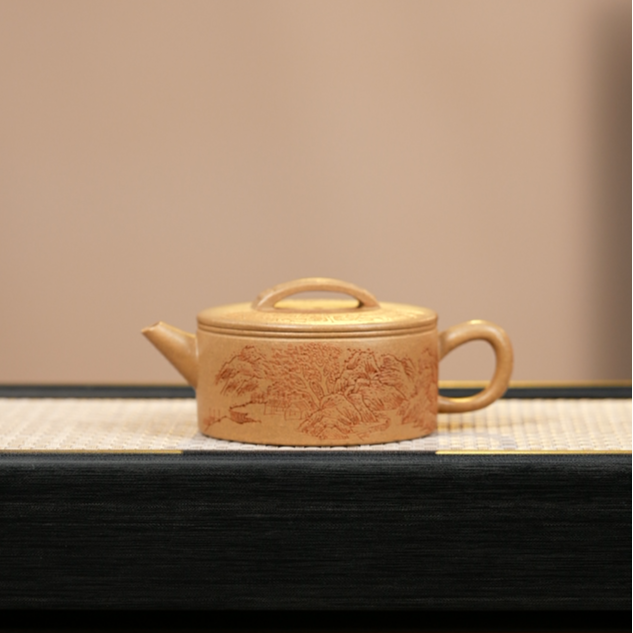 汉瓦壶    段泥     SD  刻绘                                 