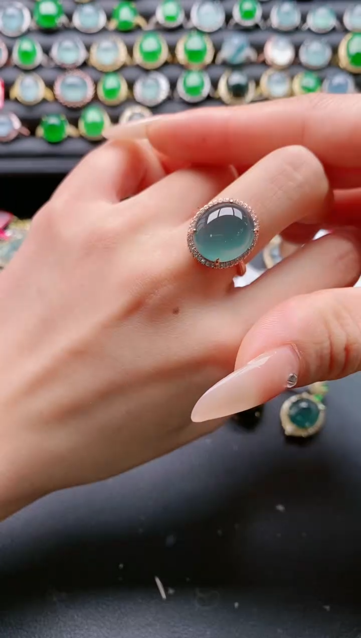 【闪购商品】翡翠戒指银S925镶嵌111111