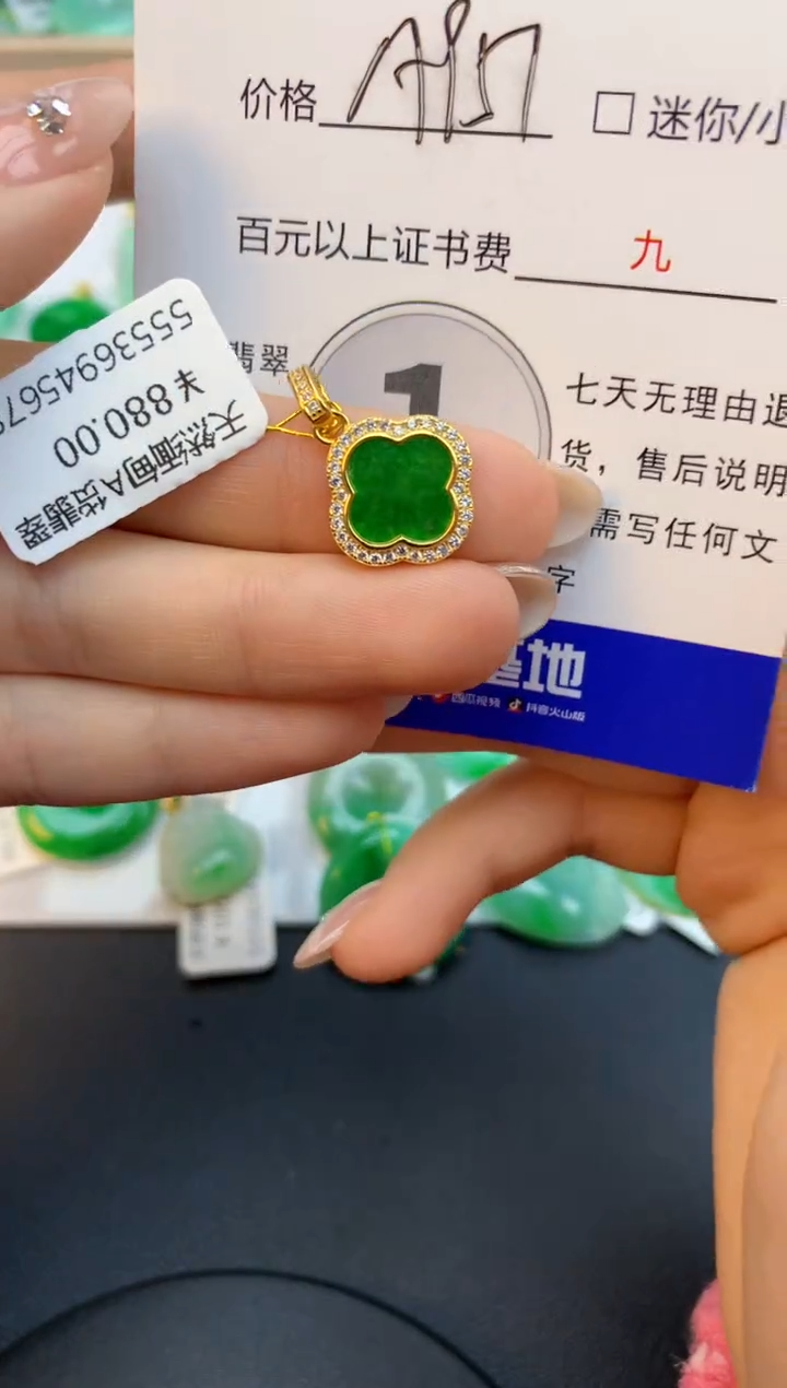颈饰未镶嵌翡翠天然缅甸a货翡翠百元以上9元证书费自理