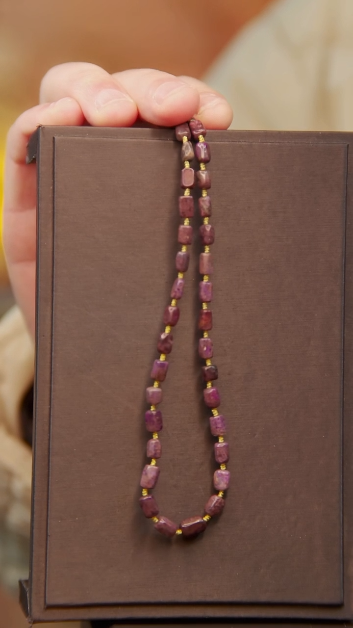 苏纪石（舒俱来）18K金镶嵌老油紫项链221号