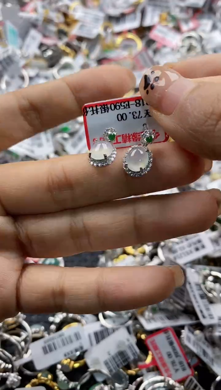 银S925镶嵌戒指翡翠1111   1