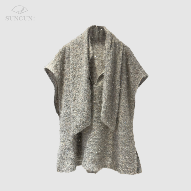 成锦衣局中国风冬日幻彩灰色马甲