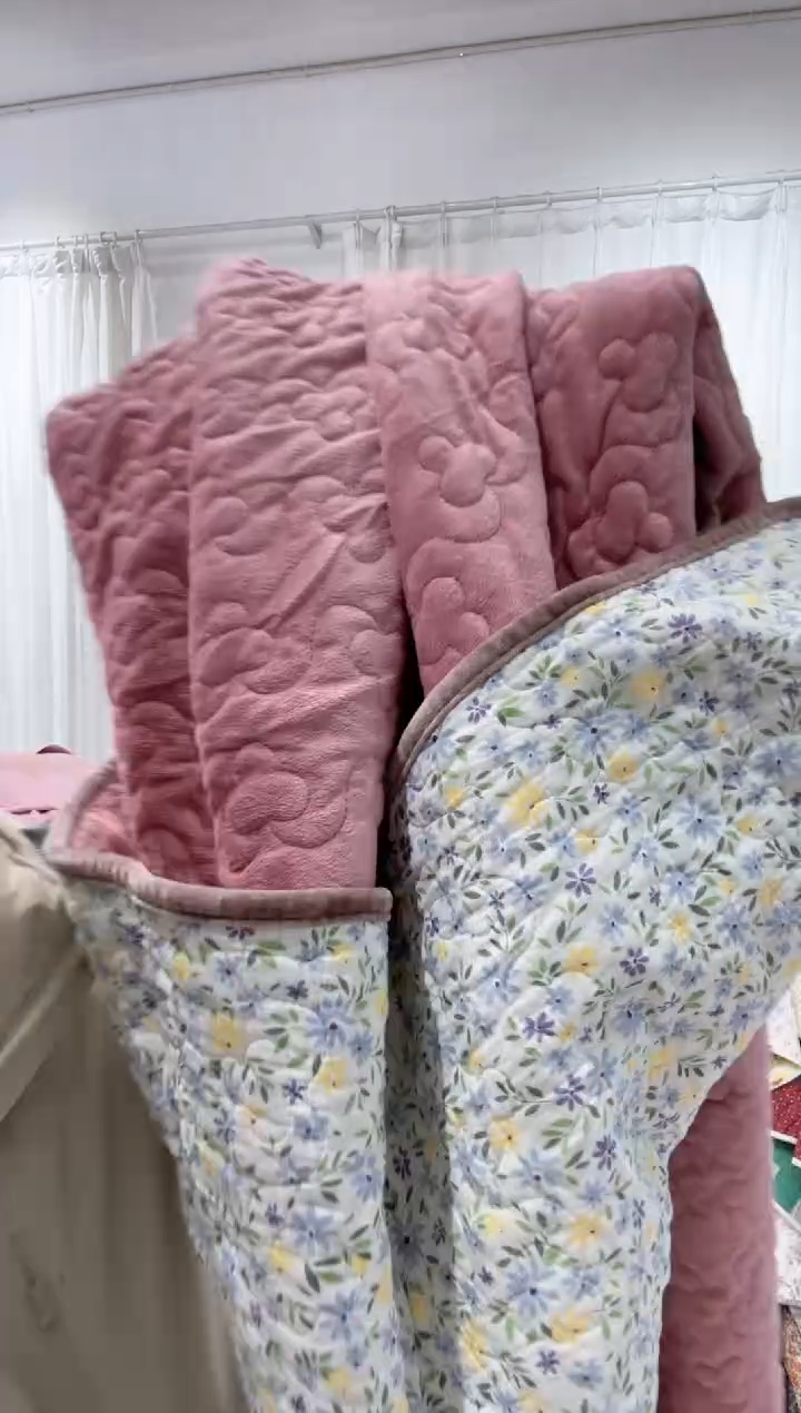 棉140*200纯棉绒床盖133号微瑕