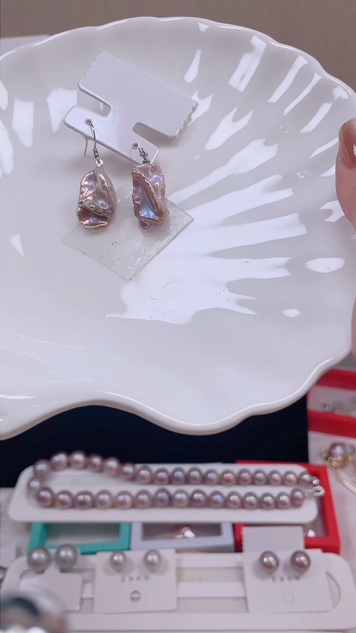 未镶嵌耳饰淡水珍珠【纯恬饰品】