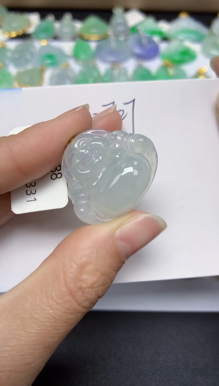 【闪购商品】翡翠颈饰18K金镶嵌 天然翡翠A货