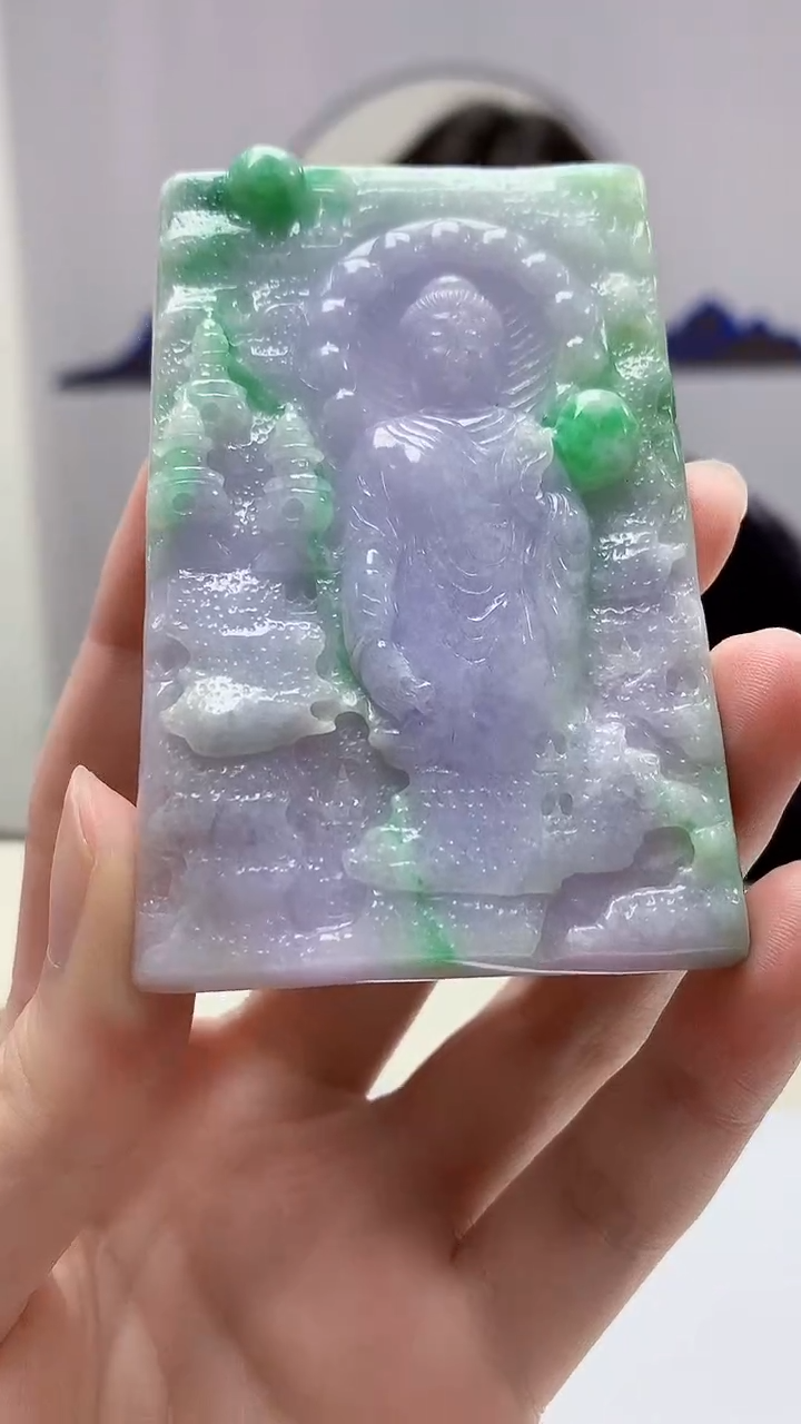 【闪购商品】定制翡翠未镶嵌4829zm-毛货挂件阿咪108