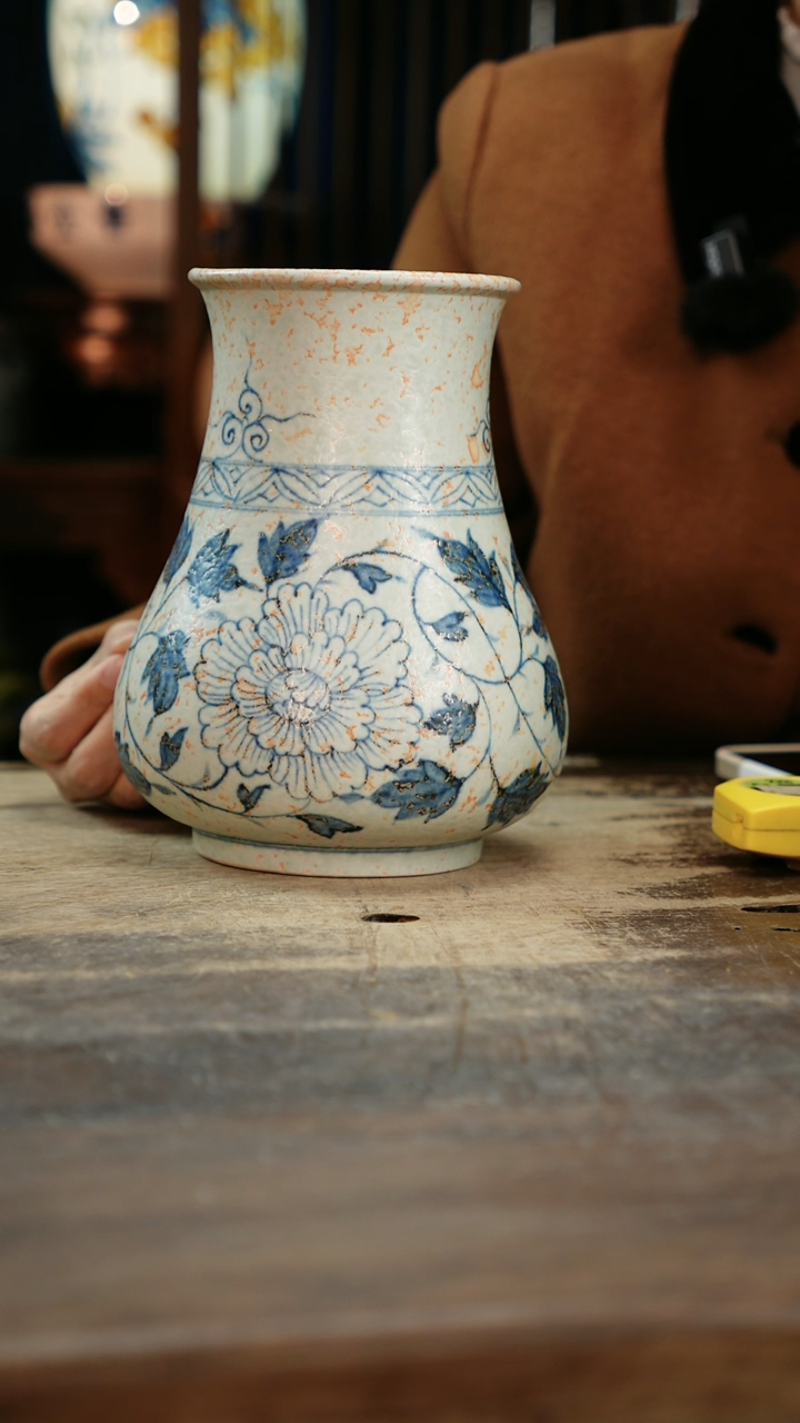 【闪购商品】瓷片景德镇纯手工釉下彩精品花瓶