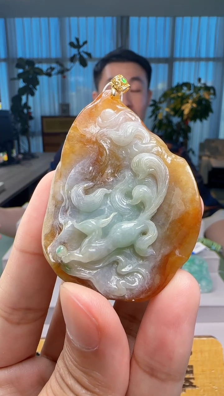 颈饰18K金镶嵌翡翠XM@@960Q7J04866