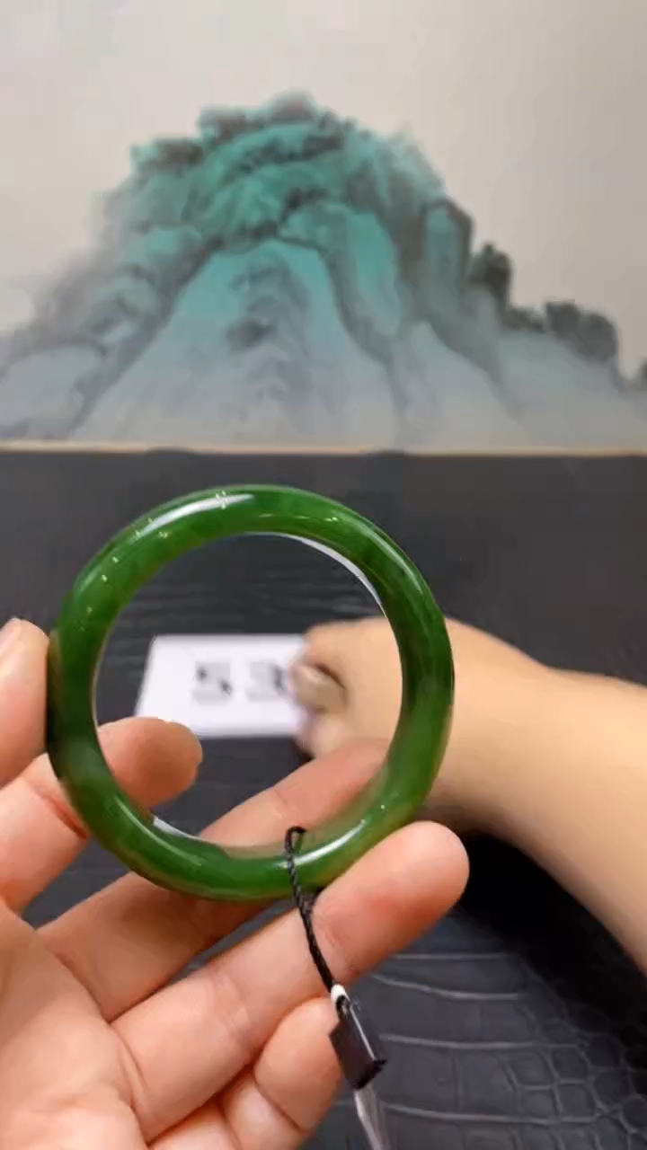 未镶嵌手镯和田玉（碧玉）冰*53+