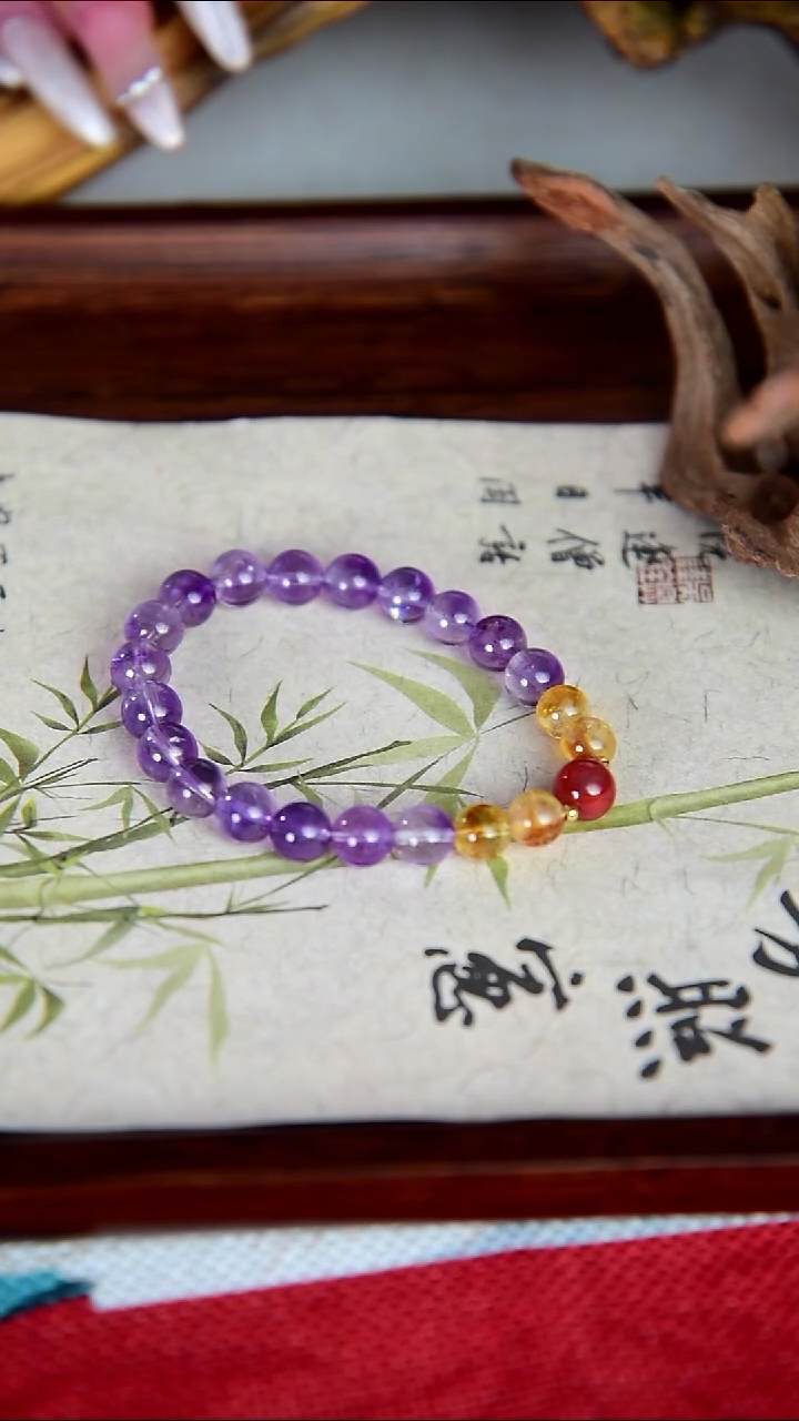 银S925镶嵌手串水晶水晶05（多样性发其一）