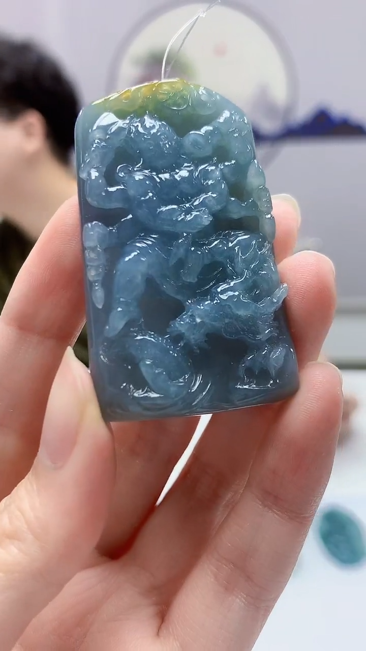 【闪购商品】定制翡翠未镶嵌4688zm-毛货挂件赠珠链