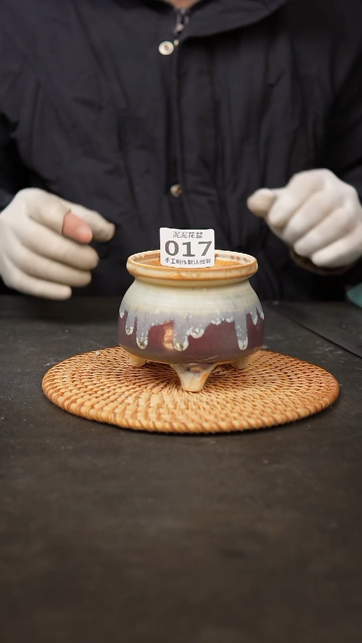 【闪购商品】瓷片017泥泥手工花盆