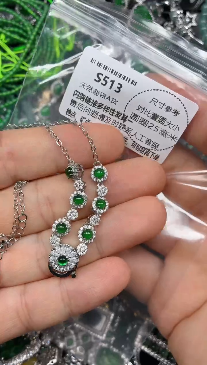 颈饰未镶嵌翡翠S513项链