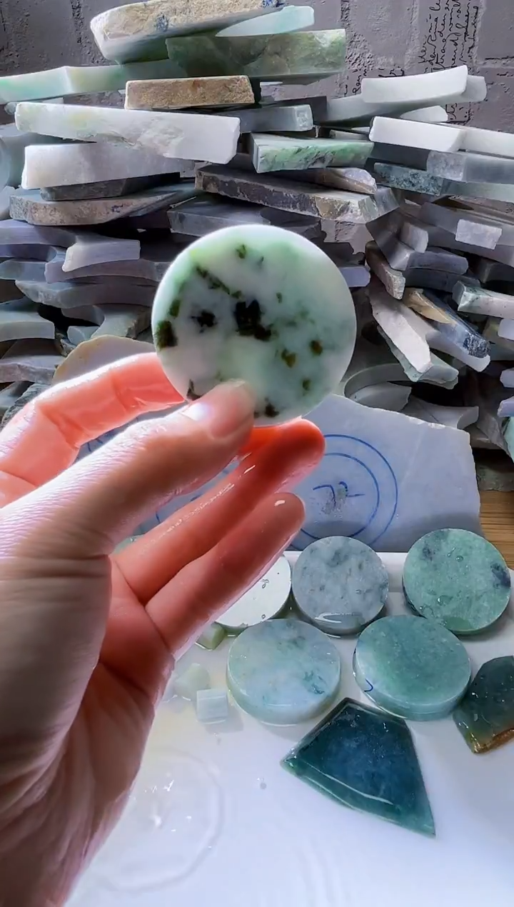 裸石翡翠天然翡翠A货古 南 345