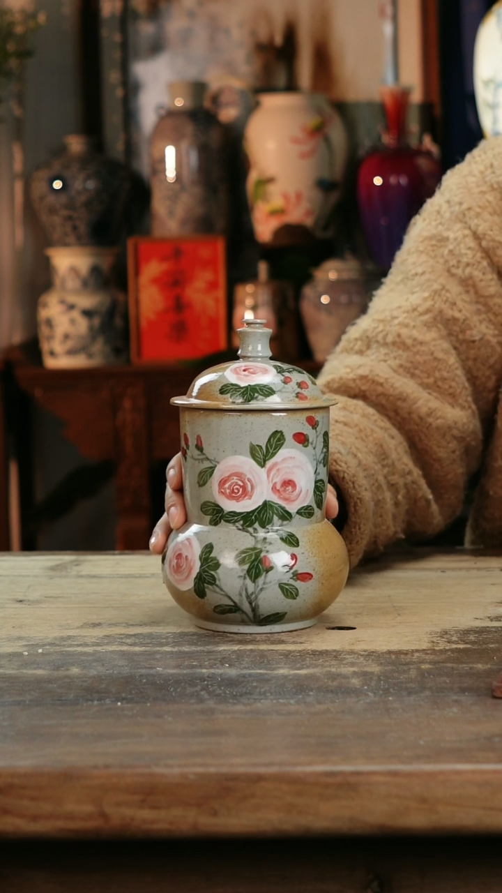 【闪购商品】瓷片景德镇纯手工釉下彩精品茶叶罐