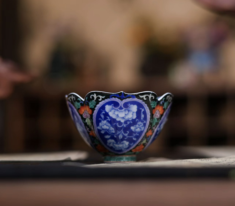 灵源山房-青樵轩古彩云肩杯