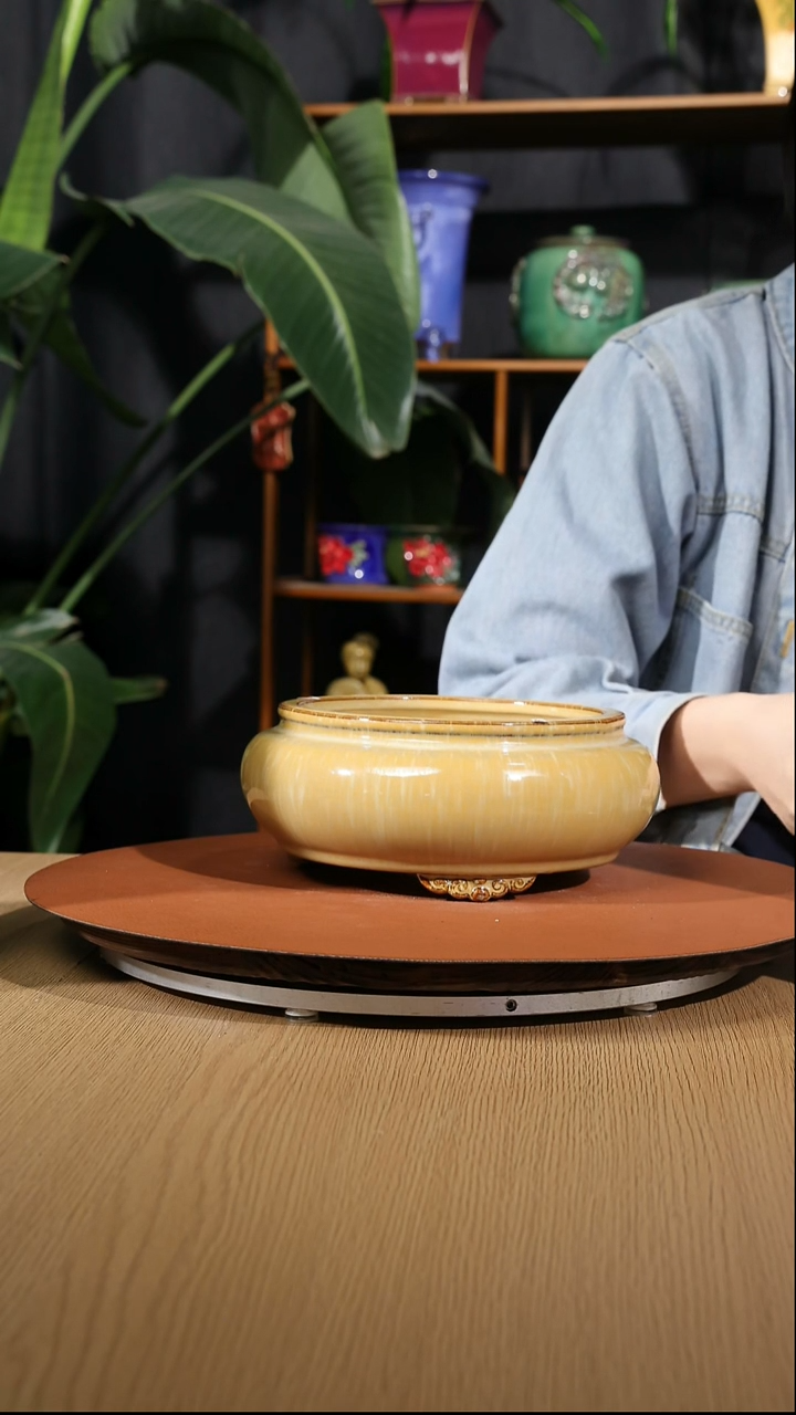 【石湾花盆】8寸鼓型盆257