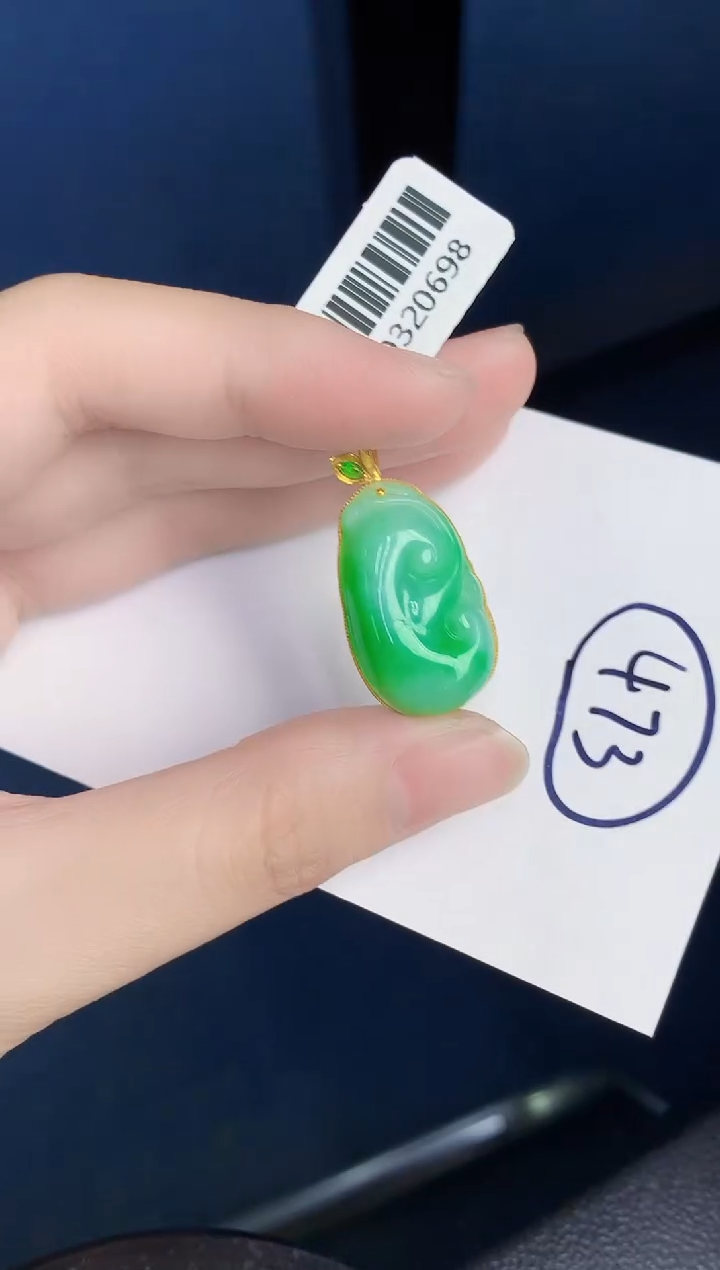 【闪购商品】翡翠颈饰18K金镶嵌000000000