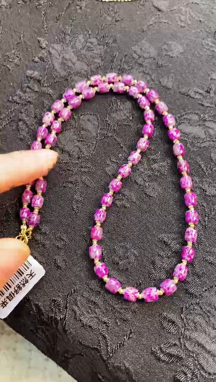 苏纪石（舒俱来）18K金镶嵌项链1