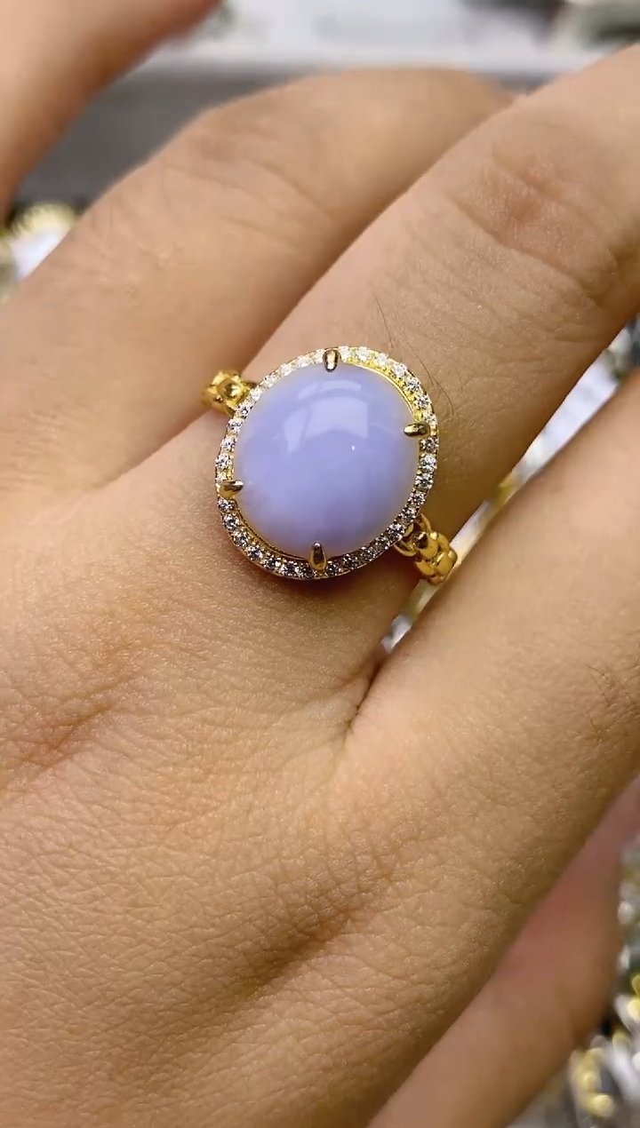 翡翠戒指银S925镶嵌百内无证书