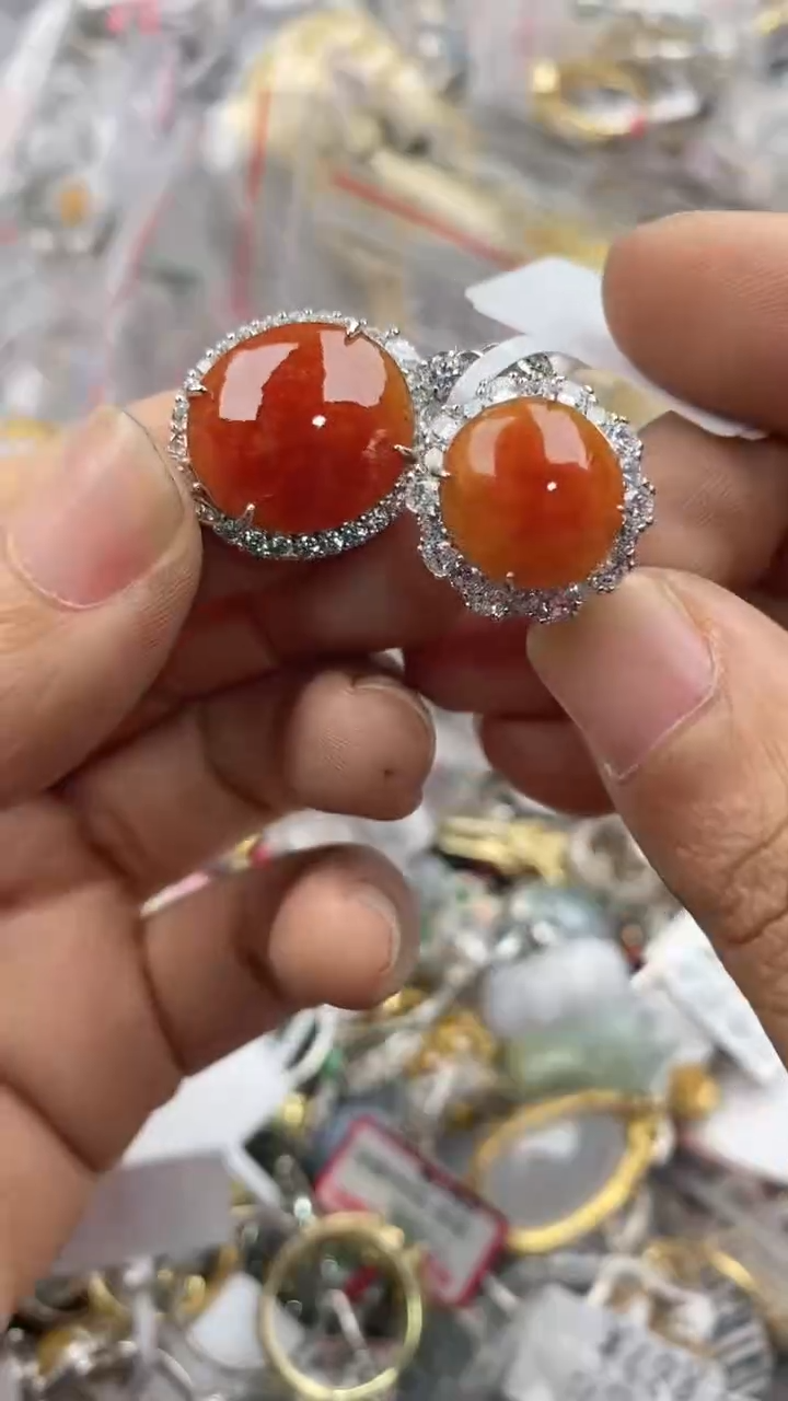 银S925镶嵌戒指翡翠555                 10