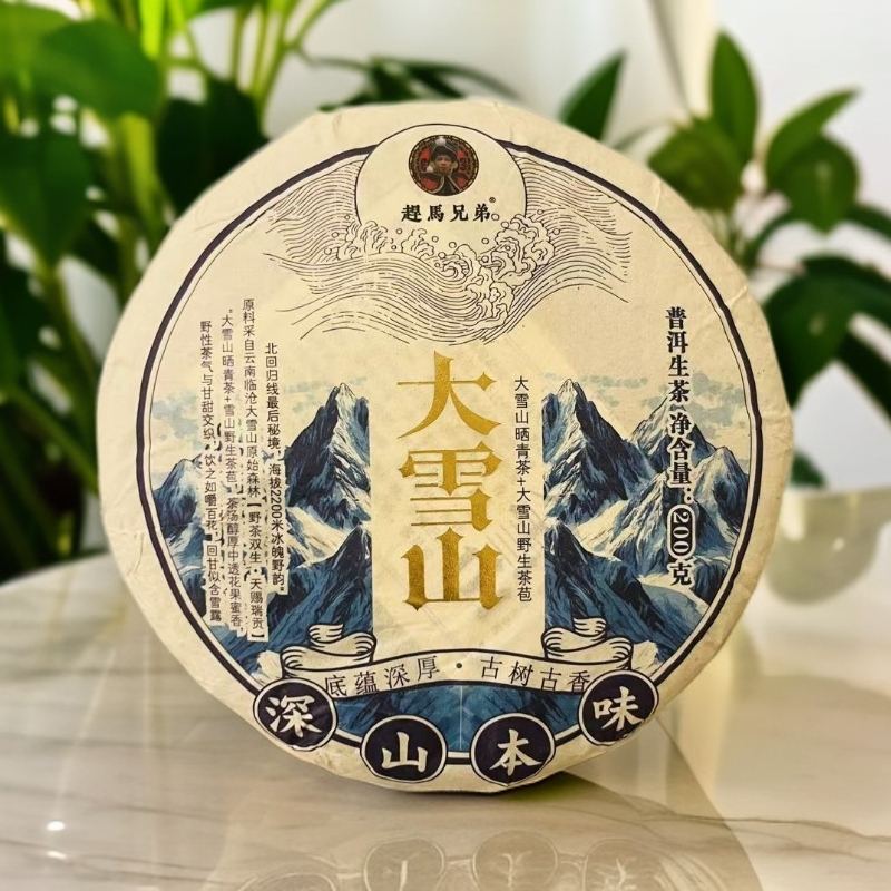 【茶姐严选】赶马兄弟 大雪山 普洱生茶 200g（拍1发6饼）