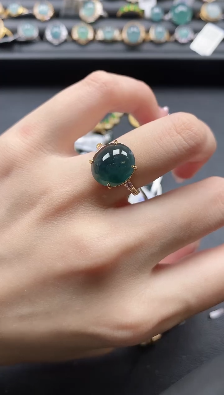 【闪购商品】翡翠戒指银S925镶嵌11111