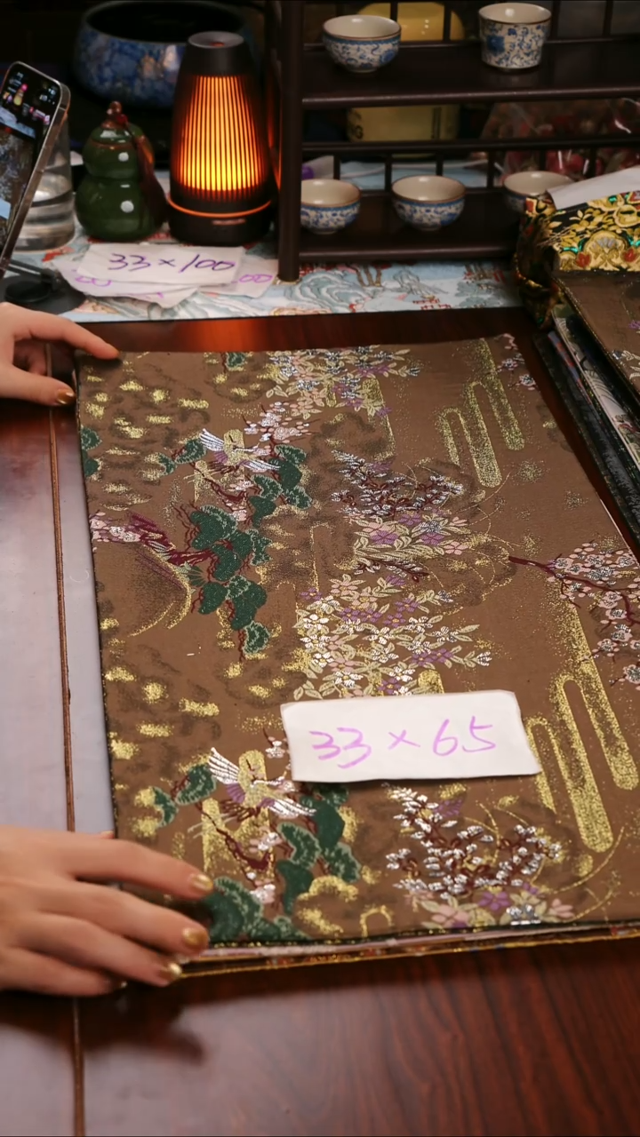 【福利西阵织世外桃源双面】中国风干泡织锦茶席33*65