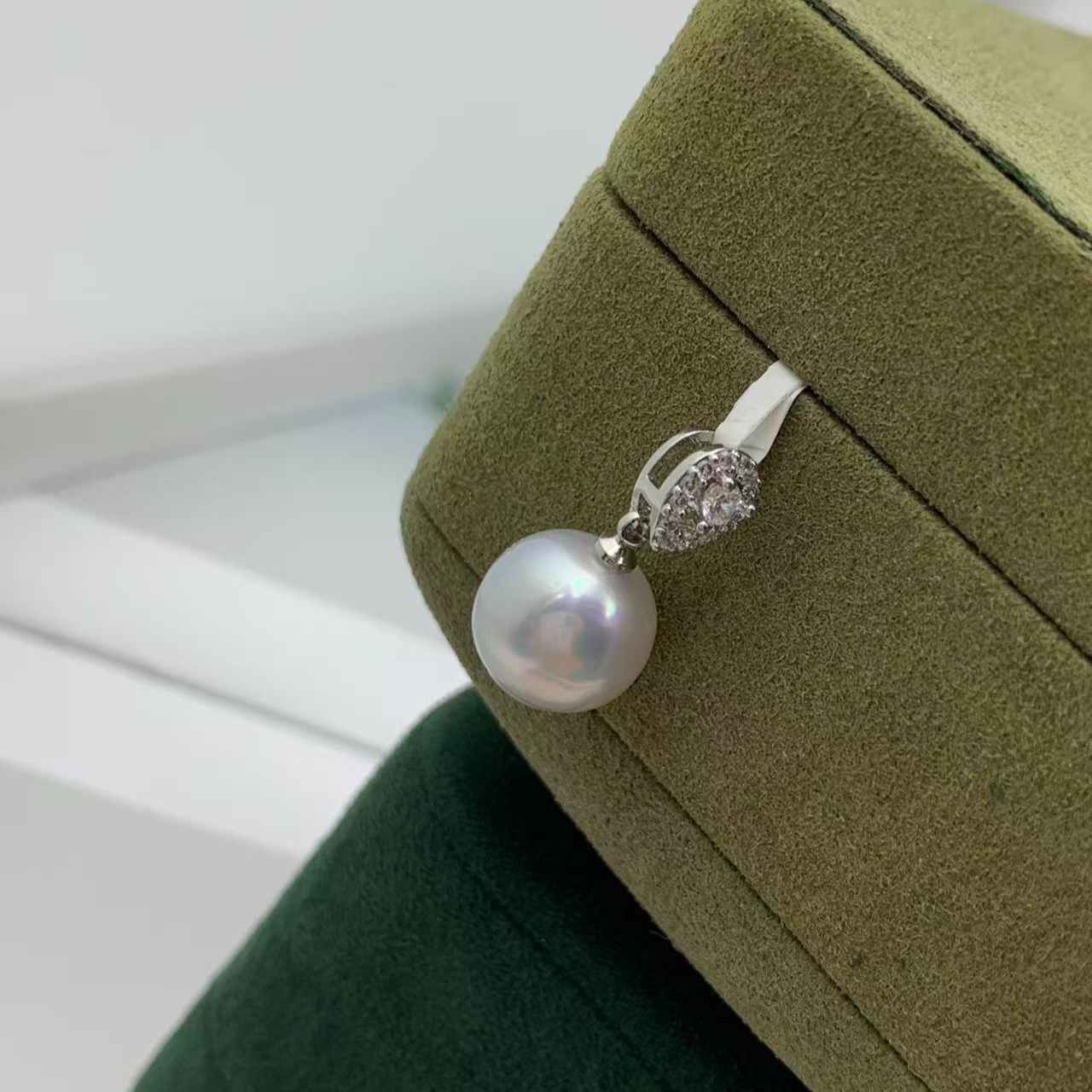 海水珍珠 澳白吊坠 11mm极光炫彩蓝光