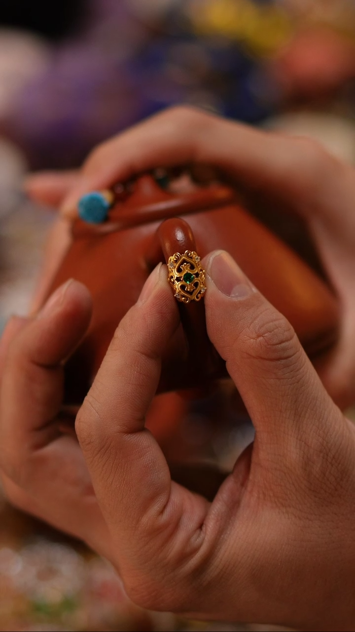 【闪购商品】摆件绿色壶把手绿色壶把手