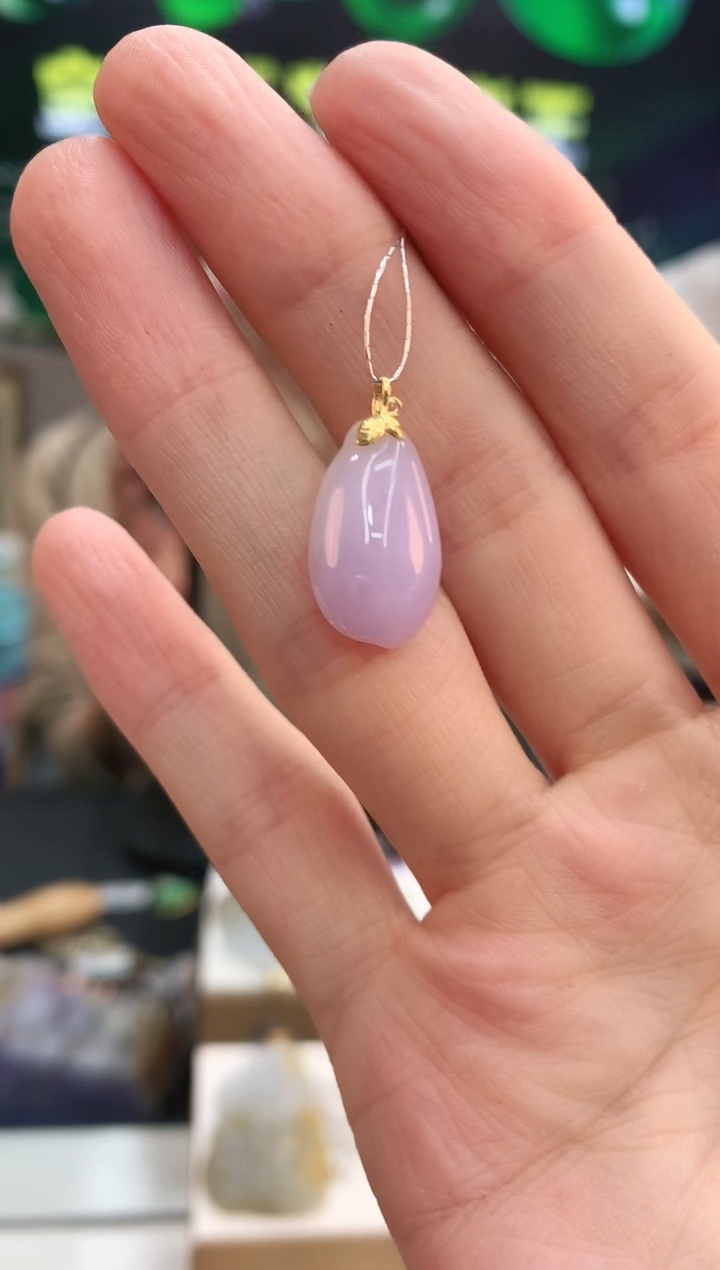 【闪购商品】翡翠颈饰18K金镶嵌赠礼盒证书 小君