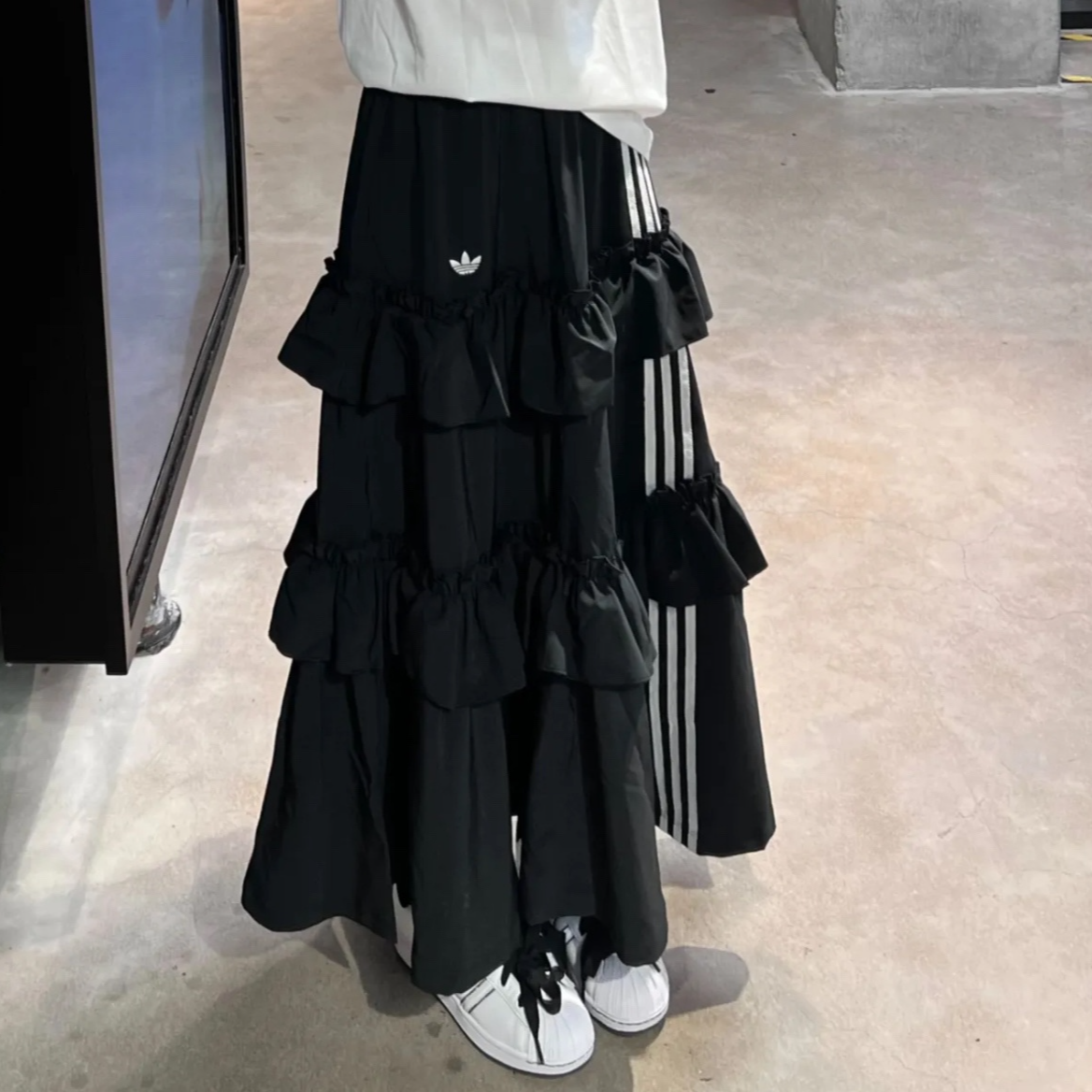 【滔搏联动】adidas/阿迪达斯女子 OTT LONG SKIRT 梭织长裙 KQ6505
