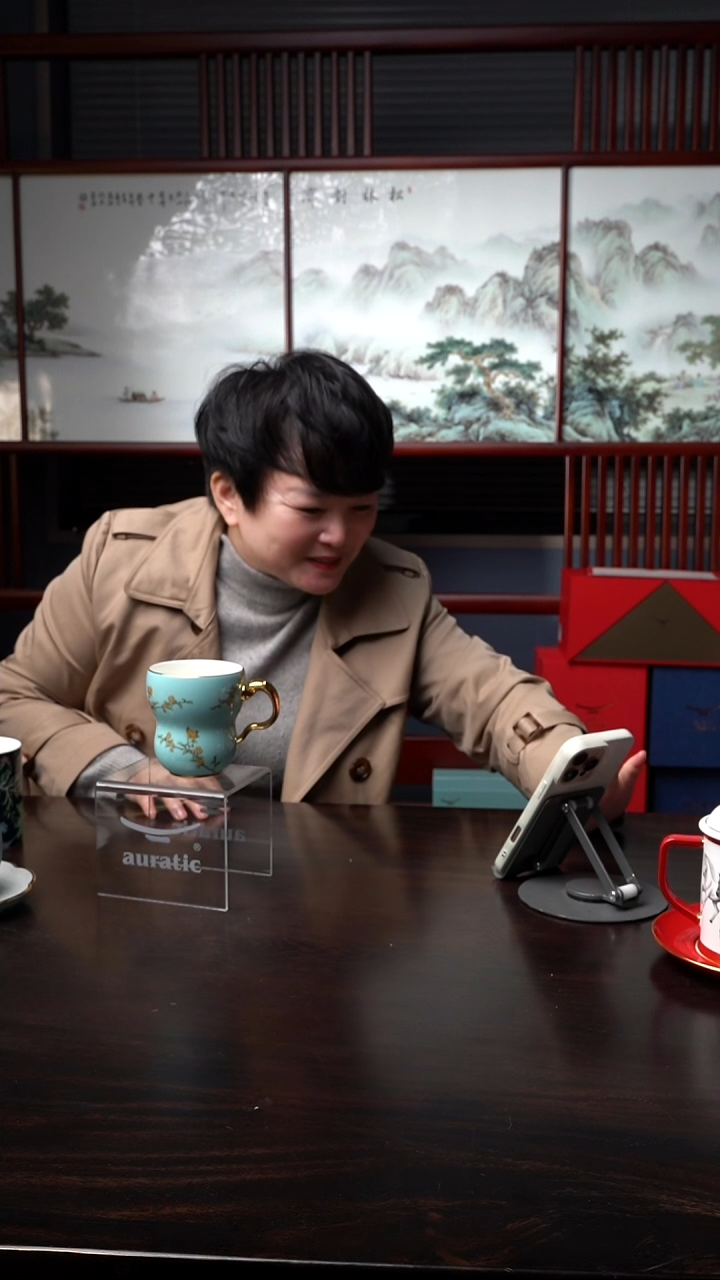 瓷永丰源 兰心杯 西湖蓝