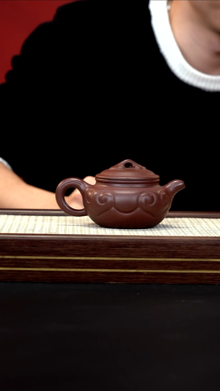 茶壶紫砂ZQ全砂底槽青 仿古如意