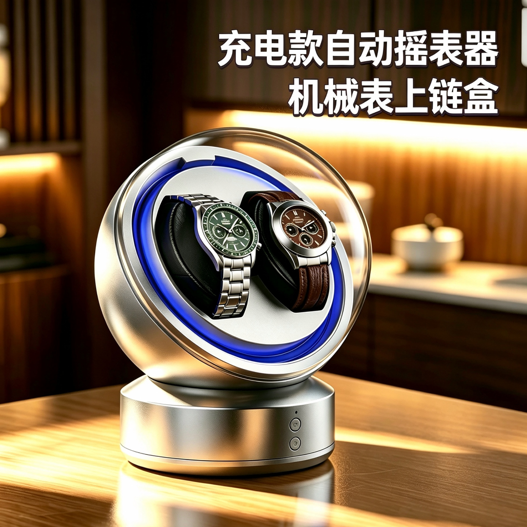 灿炫全自动摇表器转表器手表收纳盒家用摇摆器摇表器机械表家用商品图