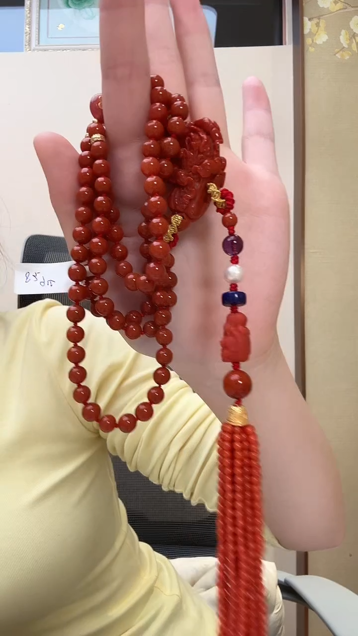 颈饰未镶嵌南红玛瑙项链