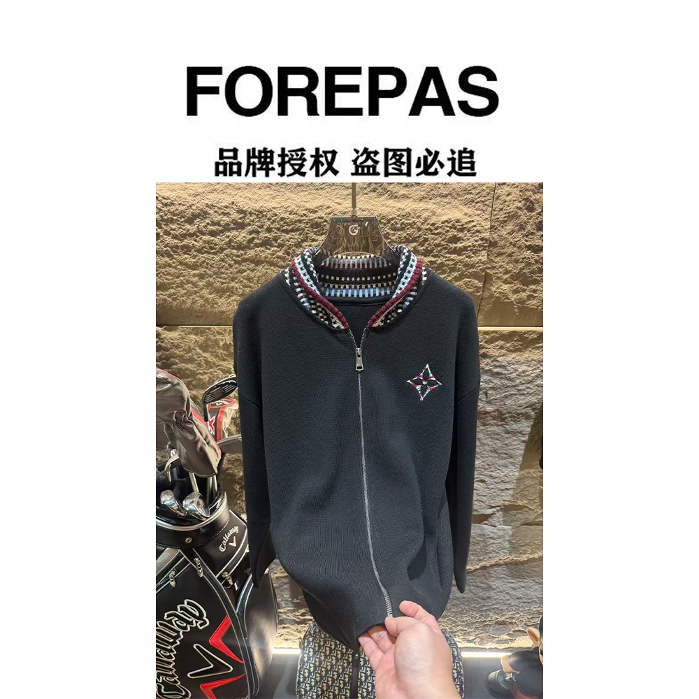 FOREPAS.2025.秋冬首发顶奢老钱拉链翻领夹克男女同款（靓专属）
