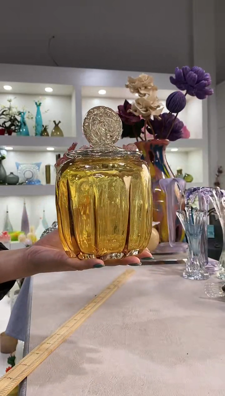 慕忆家手作琉璃花瓶微瑕